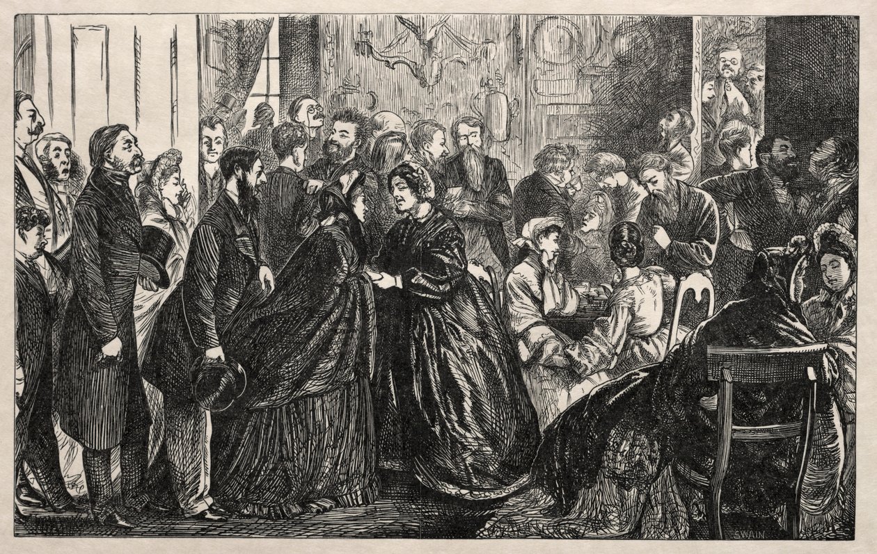 Kettledrum Mayfairissa, 1862. tekijältä George Louis Palmella Busson Du Maurier