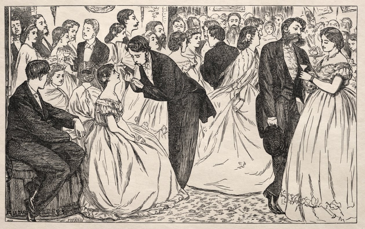 Pieni humala Harley Streetillä, 1863. tekijältä George Louis Palmella Busson Du Maurier
