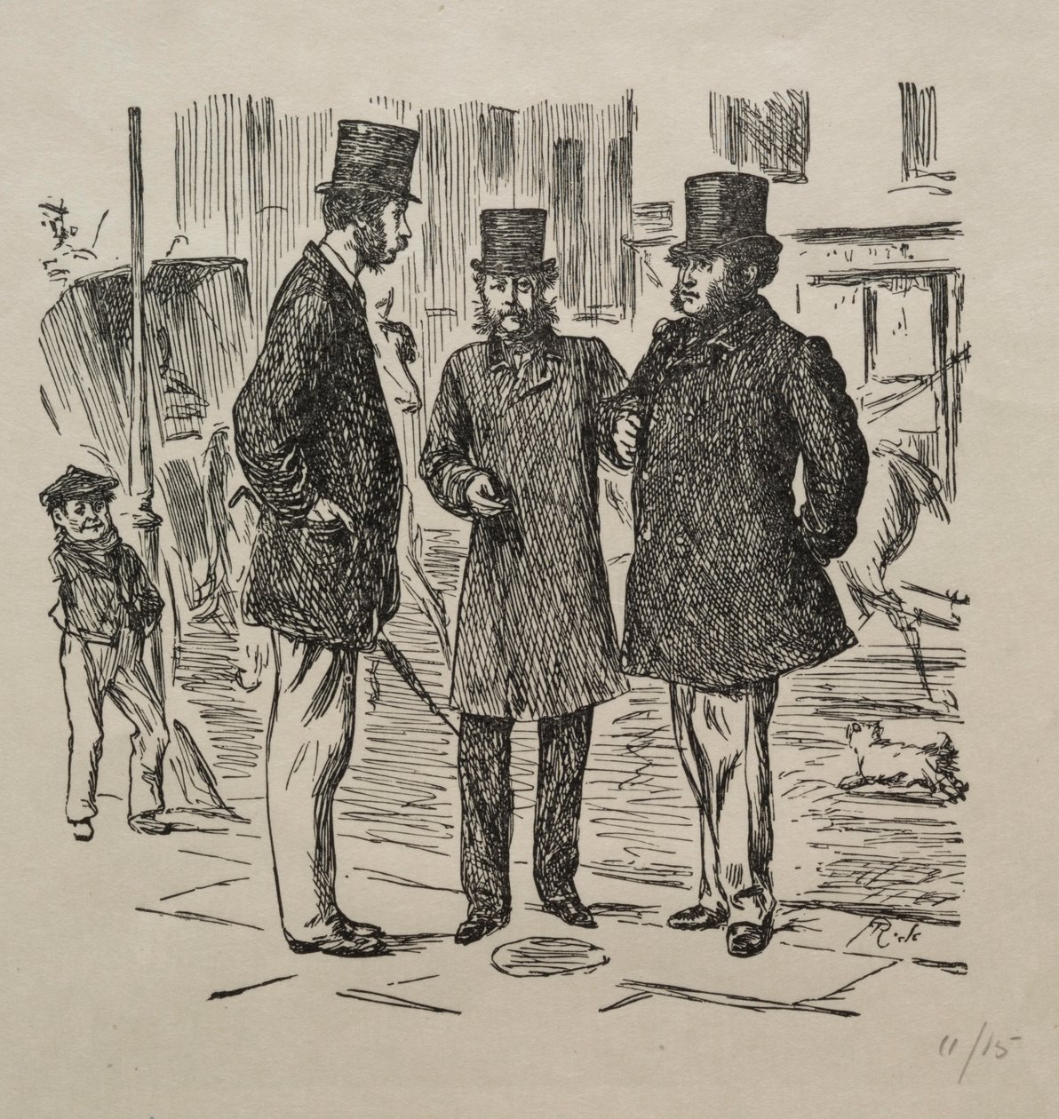 Pieni hetki ennen esittelyä, 1865. tekijältä George Louis Palmella Busson Du Maurier