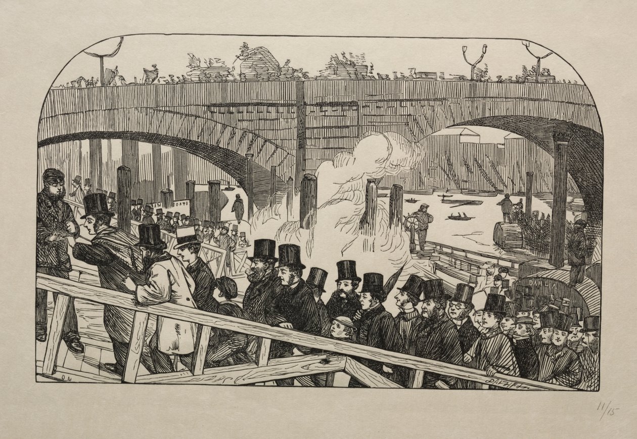 Live Stream London Bridgellä - sillan alla tekijältä George Louis Palmella Busson Du Maurier