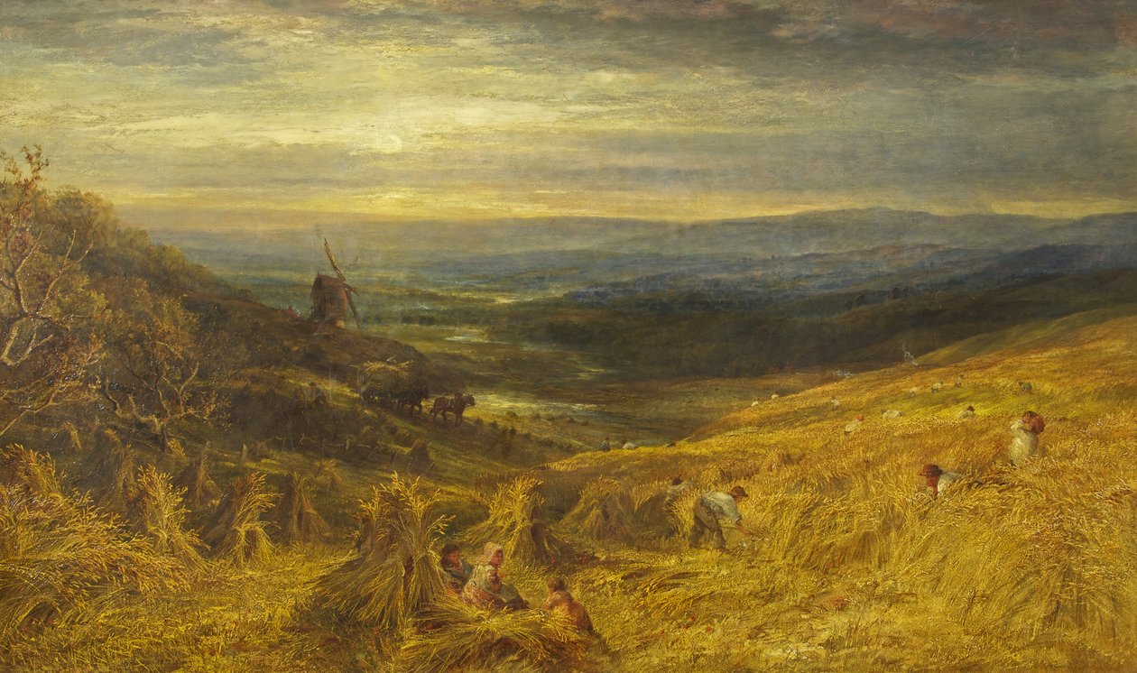 Surrey Cornfield, n. 1877 (öljy kankaalle) tekijältä George Lucas