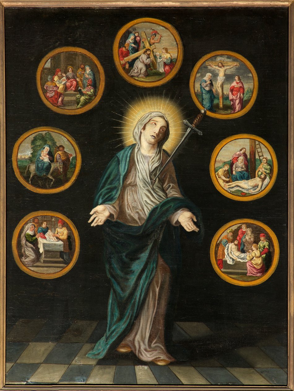Seurakuntakirkko (Parish Church Our Lady). Sisustus. maalaus. tekijältä Bartolome Esteban and studio Murillo