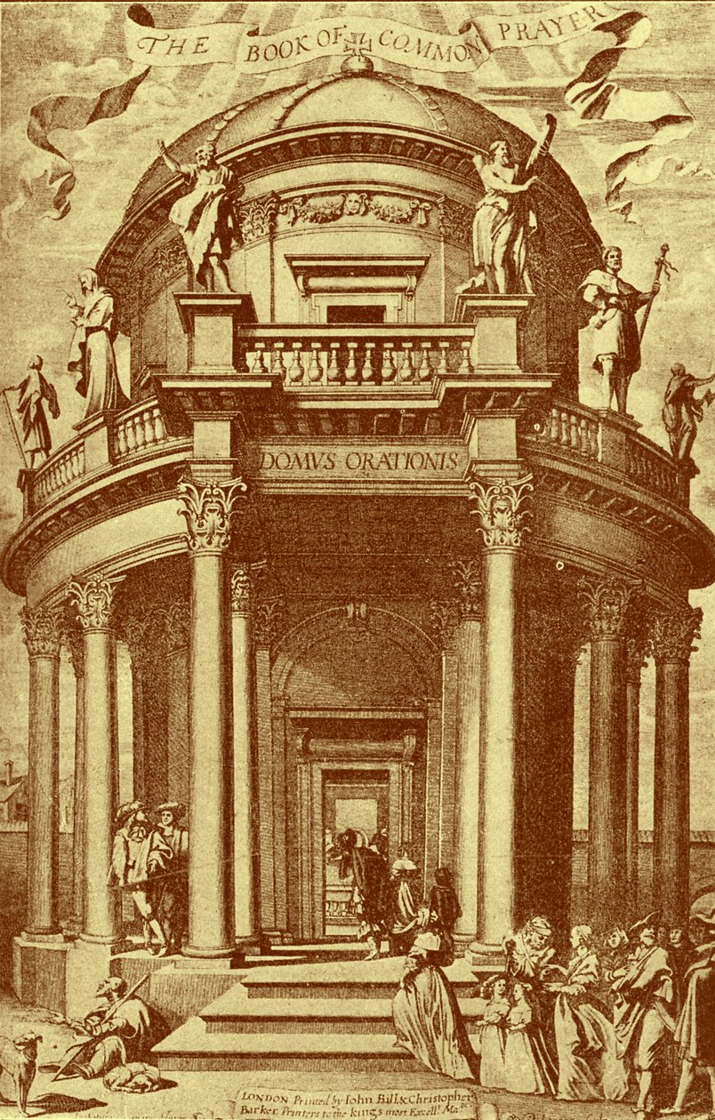 Yhteisen rukouskirjan nimisivu tekijältä Bartolome Esteban and studio Murillo