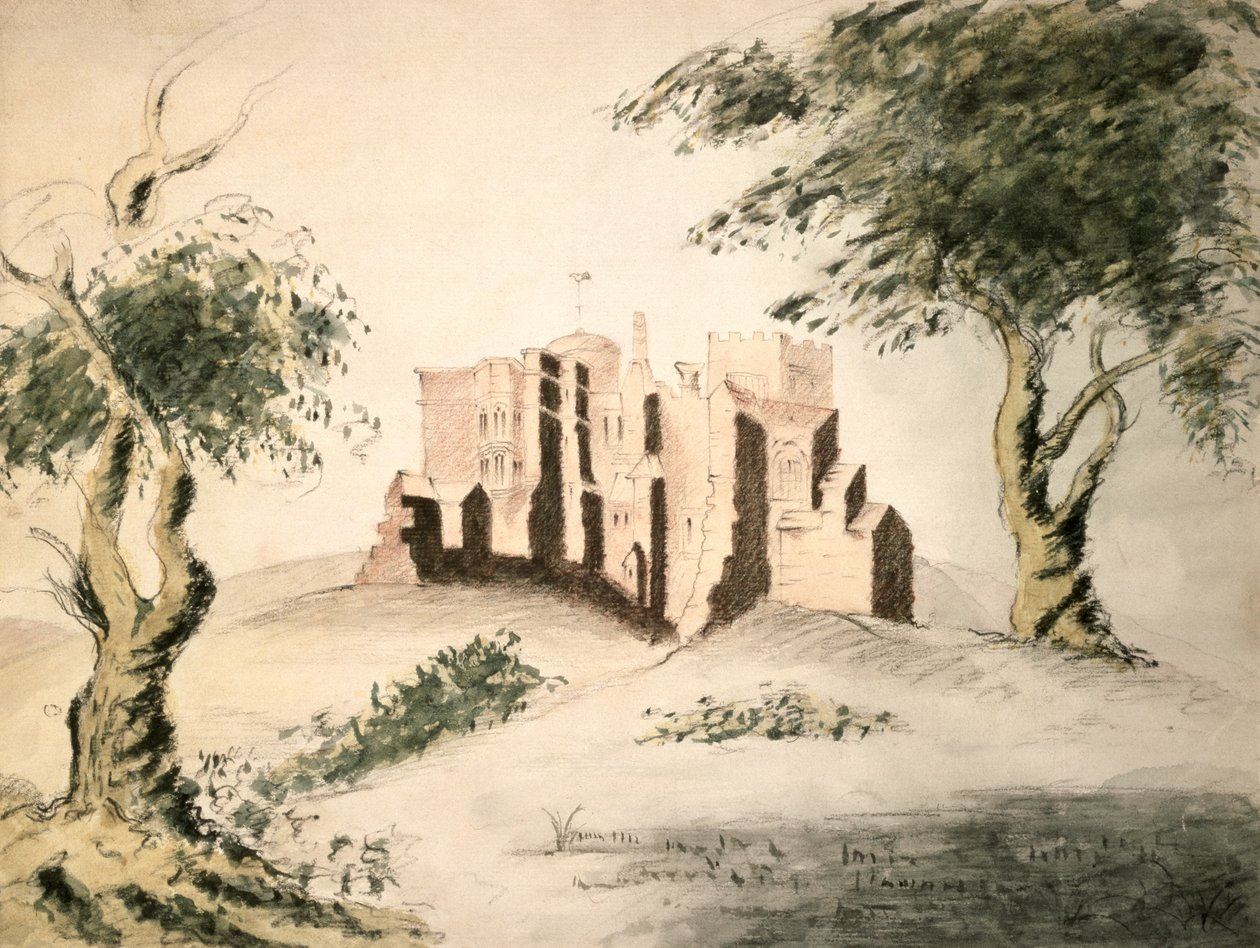 Woodstockin vanha kartano, 1700-luku (wc ja liitu paperille) tekijältä George Marquis of Blandford