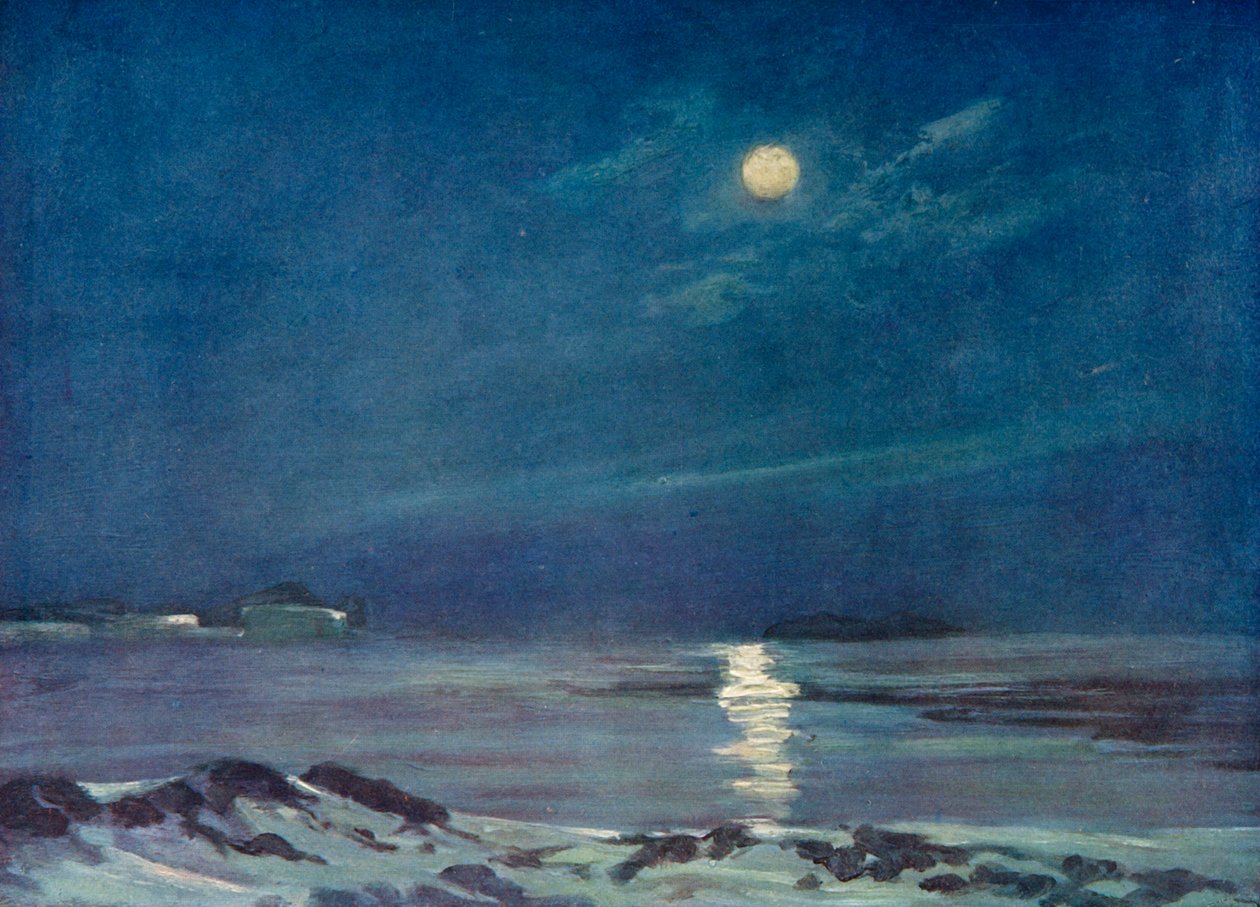 Täysikuu talvella, c1908, 1909 tekijältä George Marston