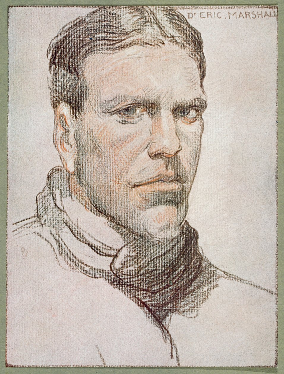 Tohtori Eric Marshallin (1879-1963) muotokuva Sir Ernest Shackletonin (1874-1922) "Antarktiksen sydämestä" n. 1909 tekijältä George Marston