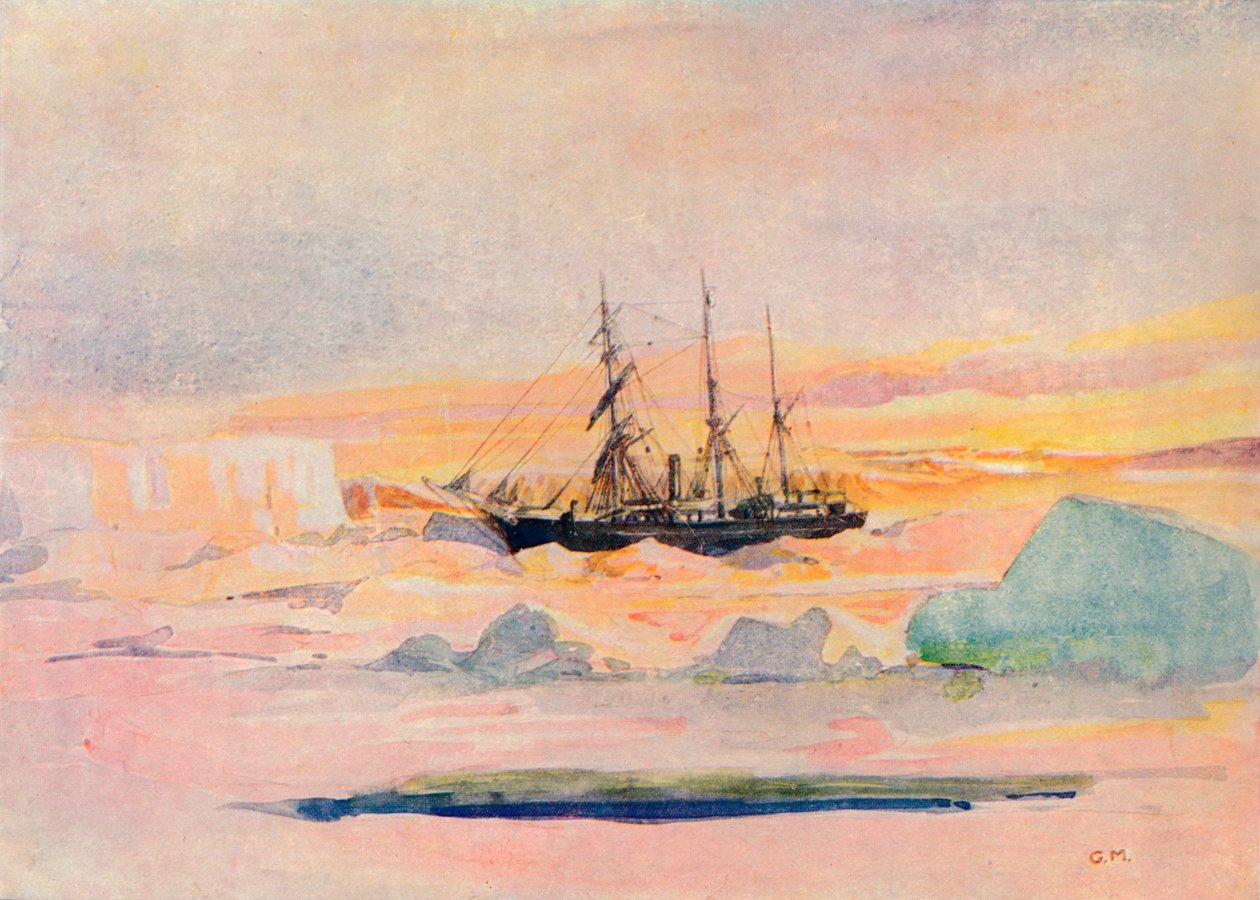 Shackletons-laiva, Nimrod, McMurdo Soundissa, 1909, 1912 tekijältä George Marston