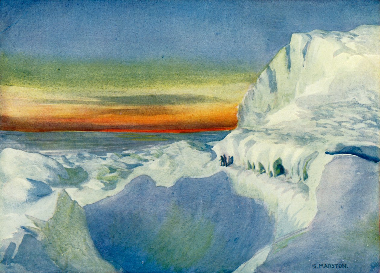 Palaava aurinko, c1908, 1909. tekijältä George Marston