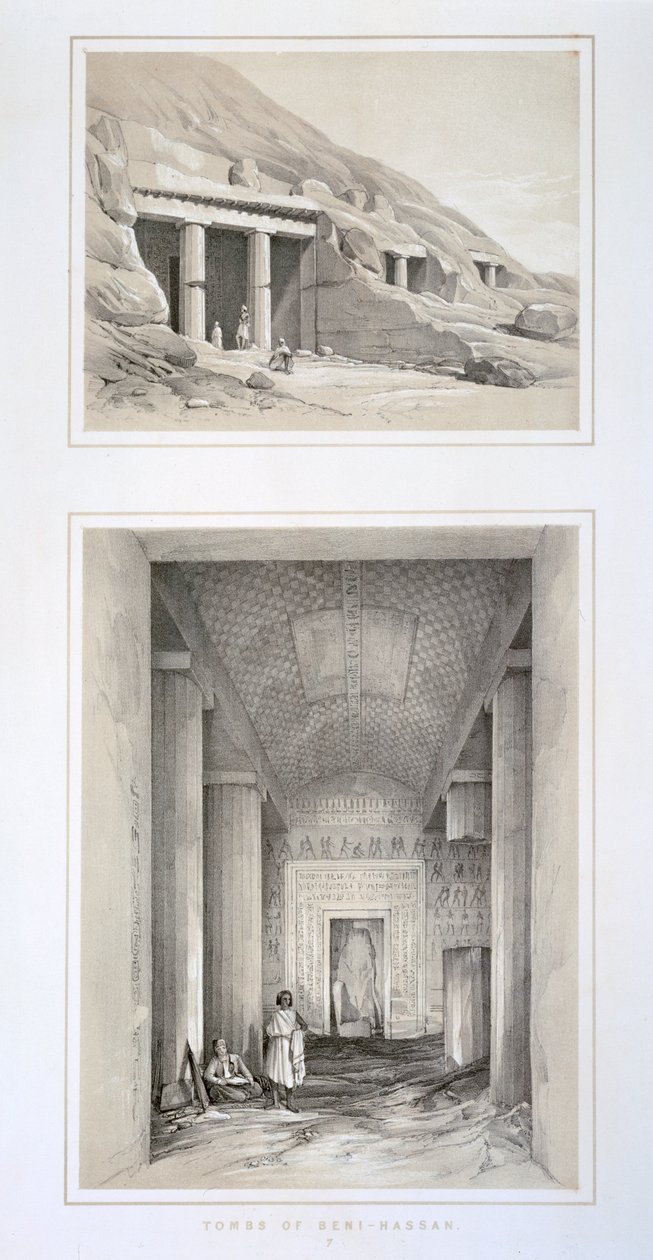 Beni-Hassanin haudat, Egypti, 1800-luku tekijältä George Moore