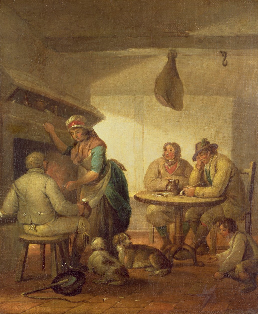 Country Folk By An Inn Fire, 1796 tekijältä George Morland