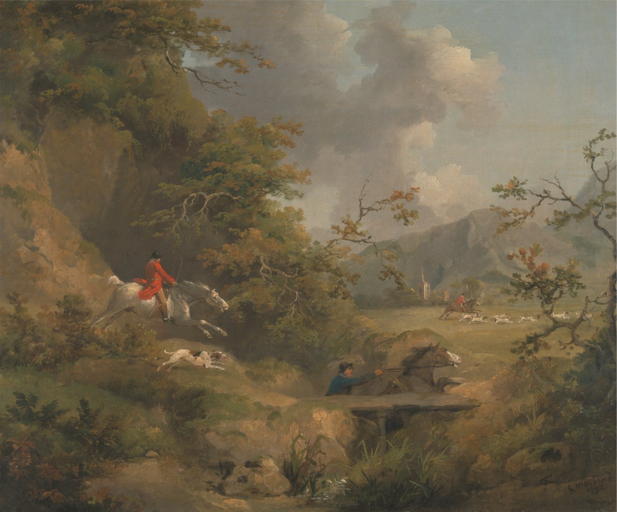 Ketunmetsästys mäkisellä maalla tekijältä George Morland
