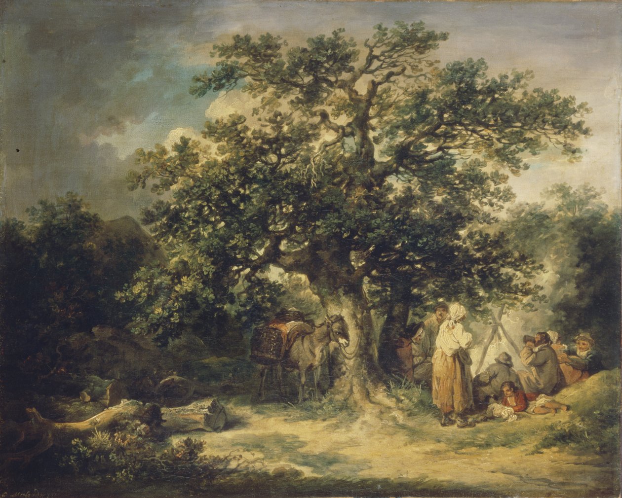 Mustalaiset, n. 1800. tekijältä George Morland