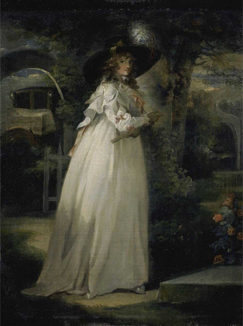 Muotokuva tytöstä puutarhassa, n. 1786-88 (öljy kankaalle) tekijältä George Morland