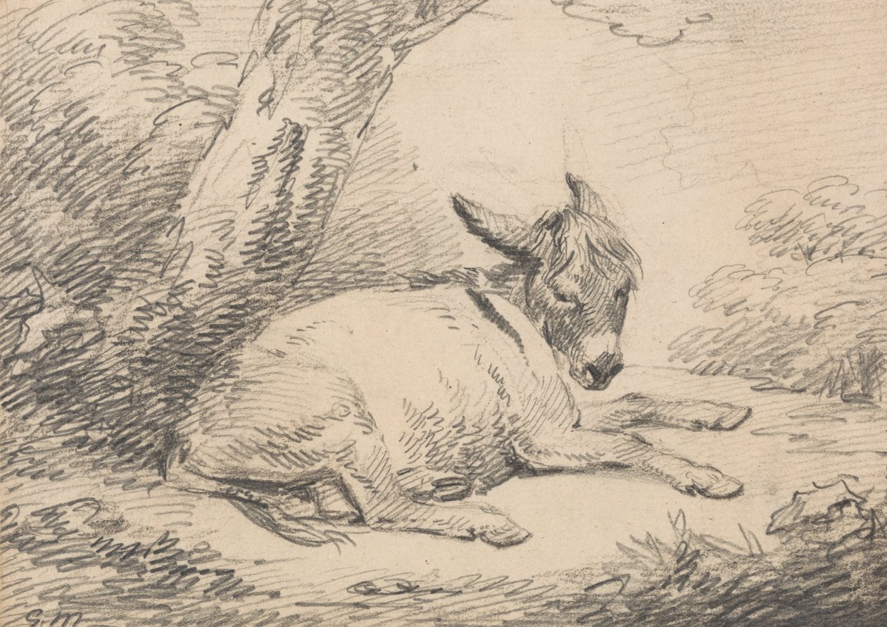Tutkimus aasista puun alla tekijältä George Morland