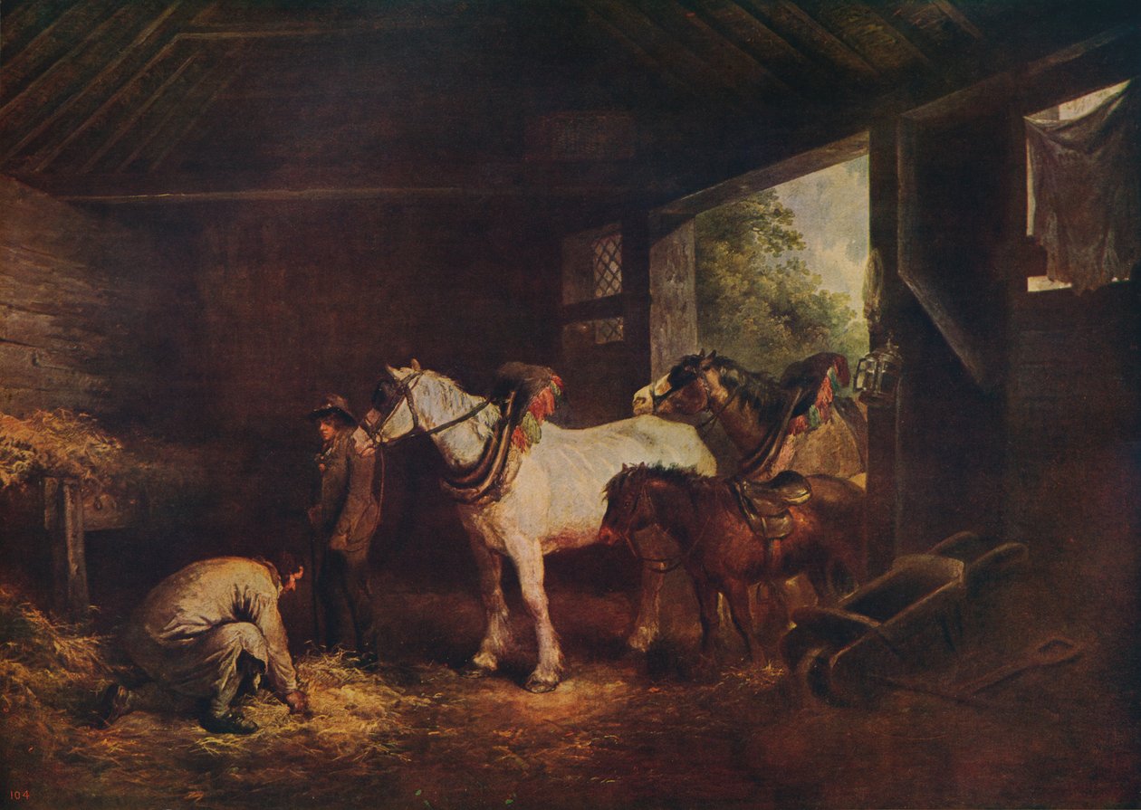 Tallin sisäpuoli, 1791, c1915 tekijältä George Morland