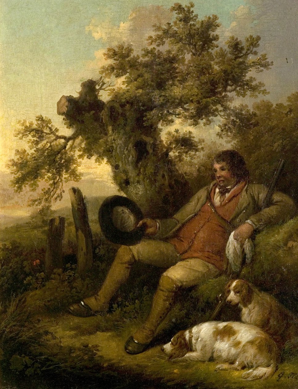 Urheilija lepää, n. 1790 tekijältä George Morland