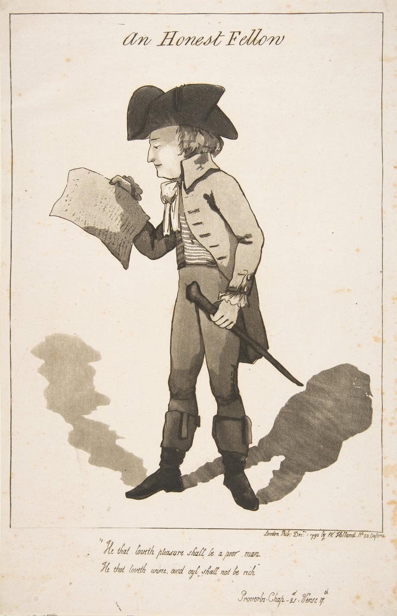 Rehellinen kaveri, 1. joulukuuta 1790. tekijältä George Moutard Woodward
