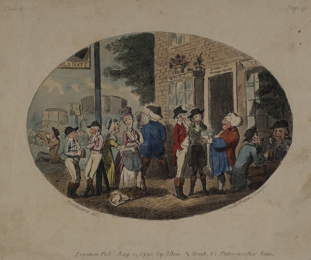 Old Hats Tavern, Uxbridge, 1796 tekijältä George Moutard Woodward