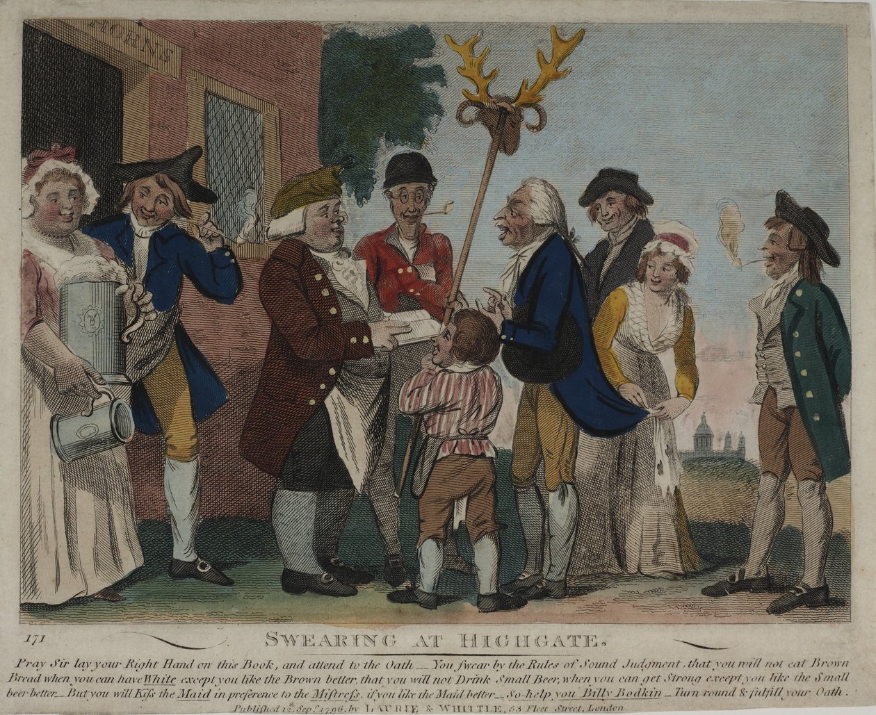 Kiroilu Highgatessa, 1796 tekijältä George Moutard Woodward