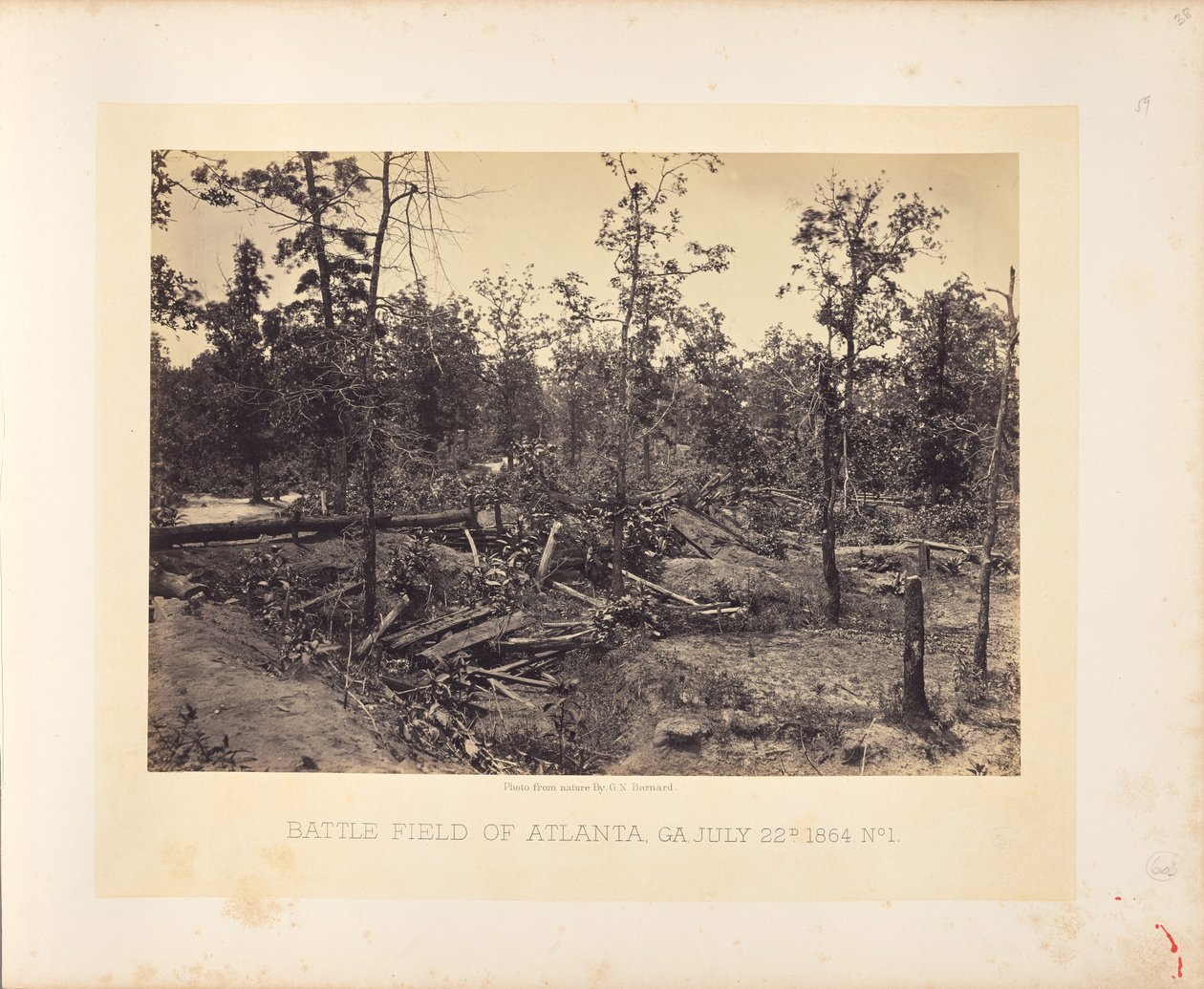 Atlantan taistelukenttä, Georgia, 22. heinäkuuta 1864, nro 1. tekijältä George N. Barnard