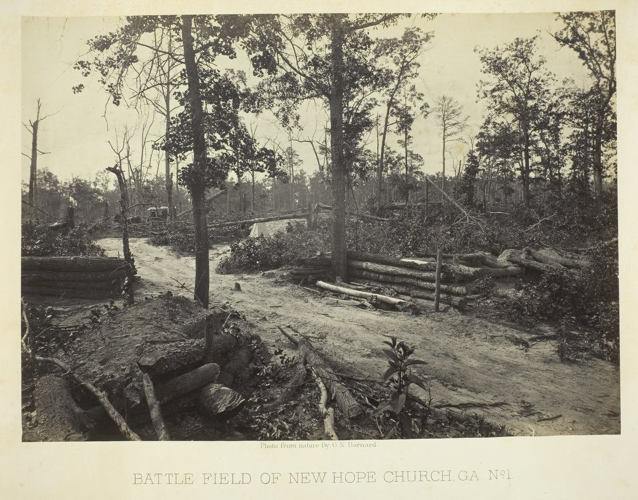 Battle Field of New Hope Church, GA, nro 1, 1866. tekijältä George N. Barnard