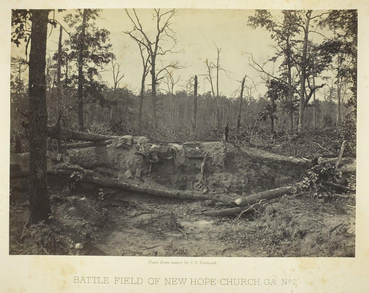 Battle Field of New Hope Church, GA, nro 2, 1866. tekijältä George N. Barnard