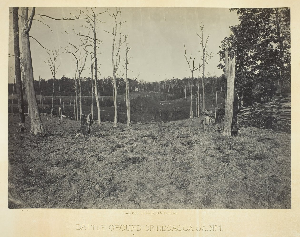 Battle Ground of Resacca, GA, nro 1, 1866. tekijältä George N. Barnard