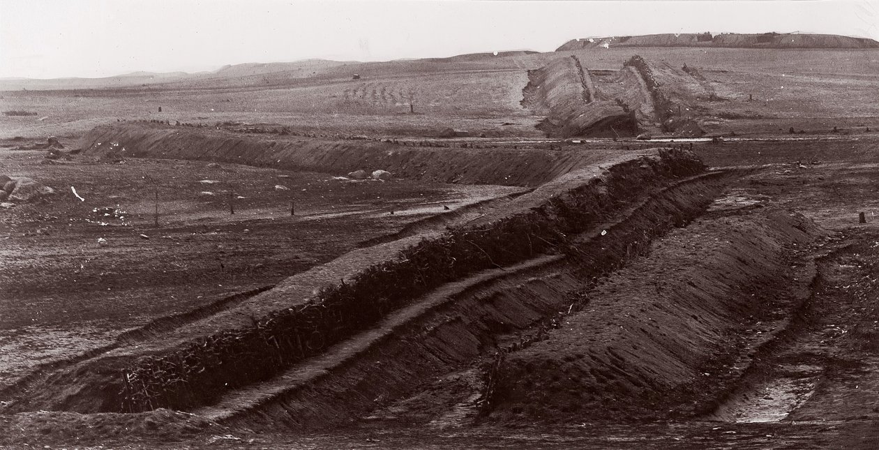 Confederate Earthworks, Centreville, Virginia, 1862. tekijältä George N. Barnard