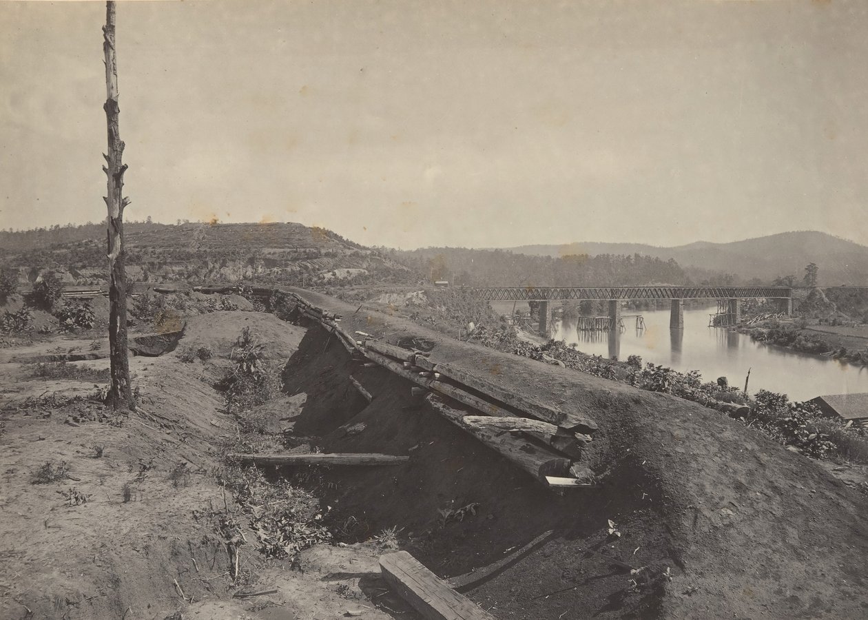 Etawah-sillan puolustukset, 1860-luku. tekijältä George N. Barnard