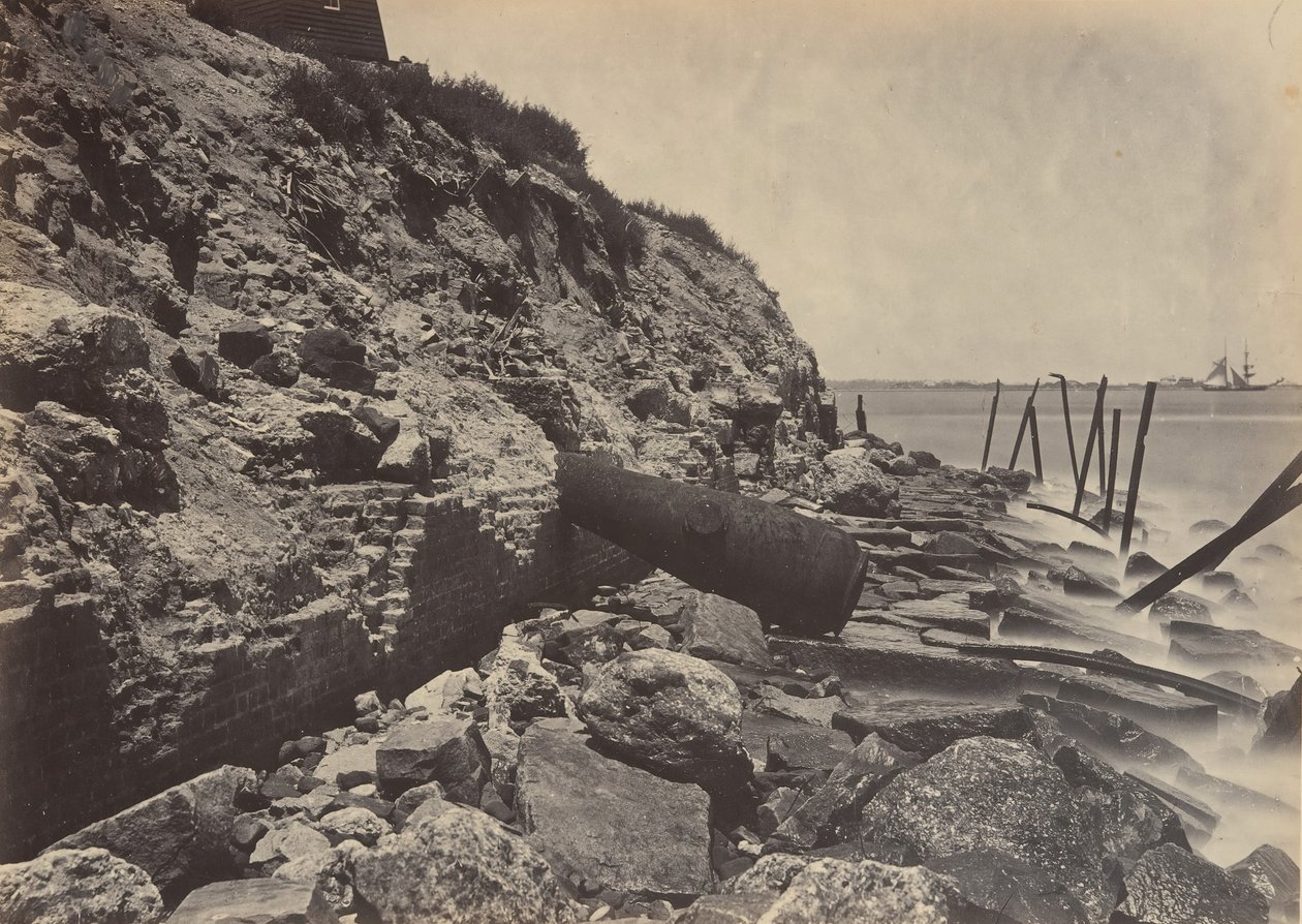 Näkymä Fort Sumpterin ulkopuolelta, 1860-luku. tekijältä George N. Barnard