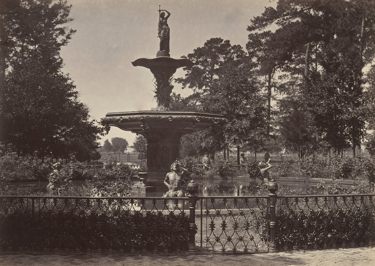 Fountain, Savannah, Georgia, 1860-luku. tekijältä George N. Barnard