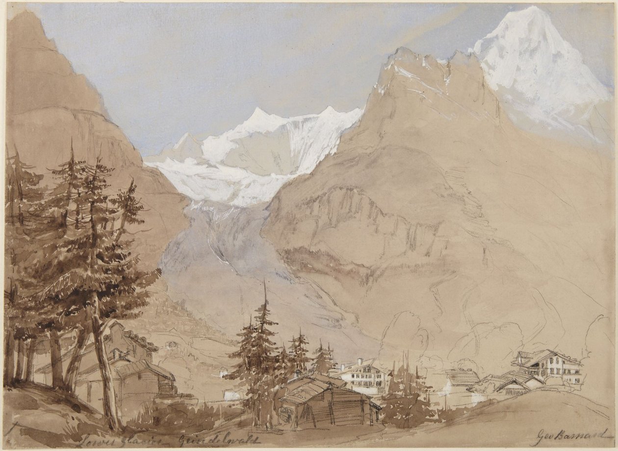 Lower Glacier, Grindelwald tekijältä George N. Barnard