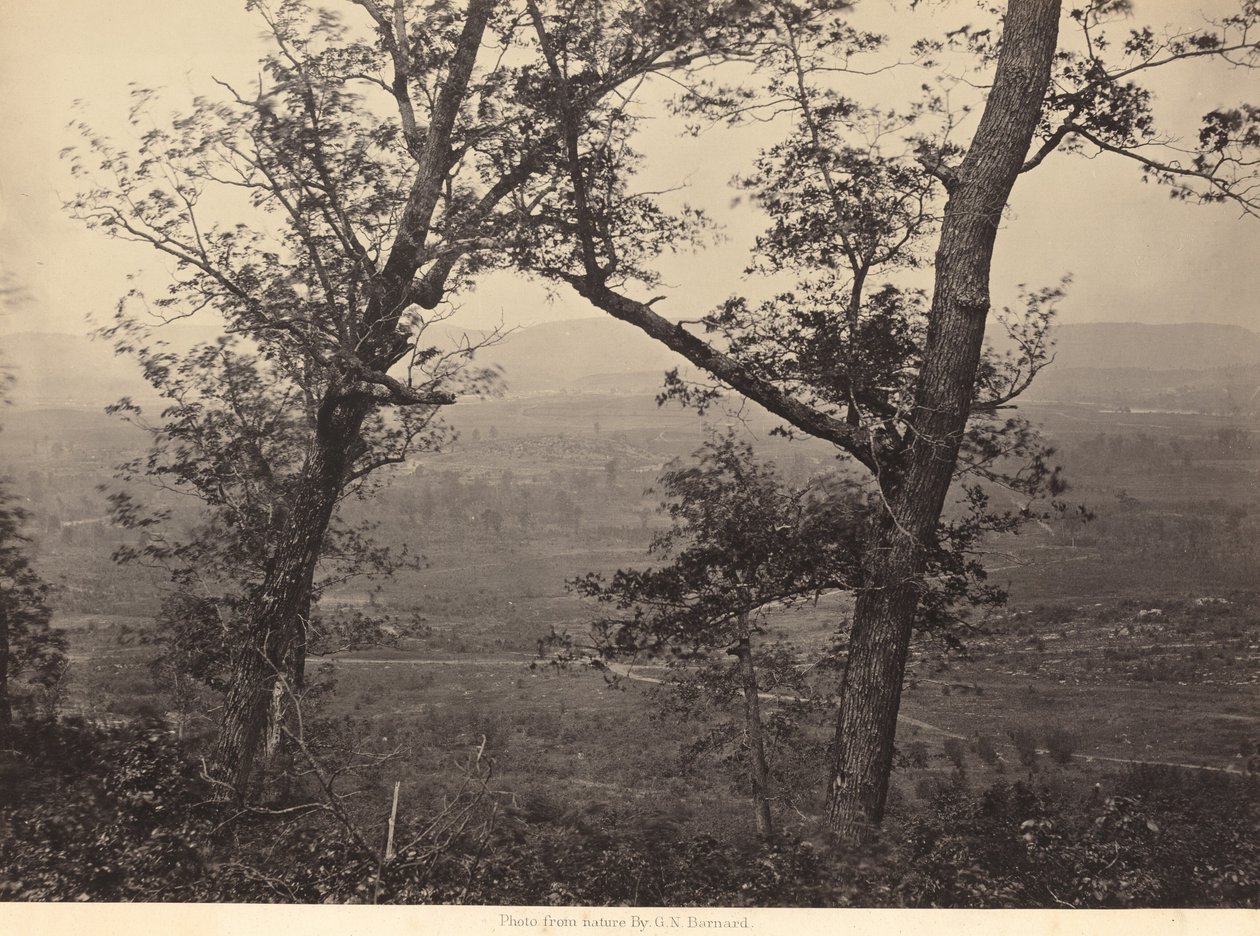 Orchard Knob Mission Ridgeltä,1864-1866 (kuva) tekijältä George N. Barnard