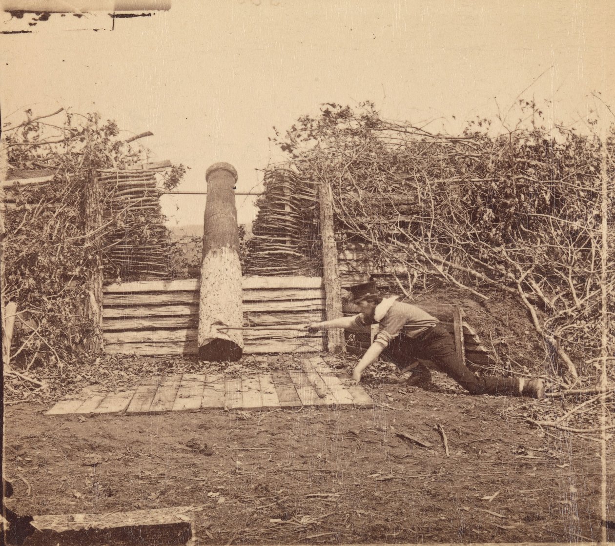 Quaker Gun, Centreville, Virginia, maaliskuu 1862. tekijältä George N. Barnard
