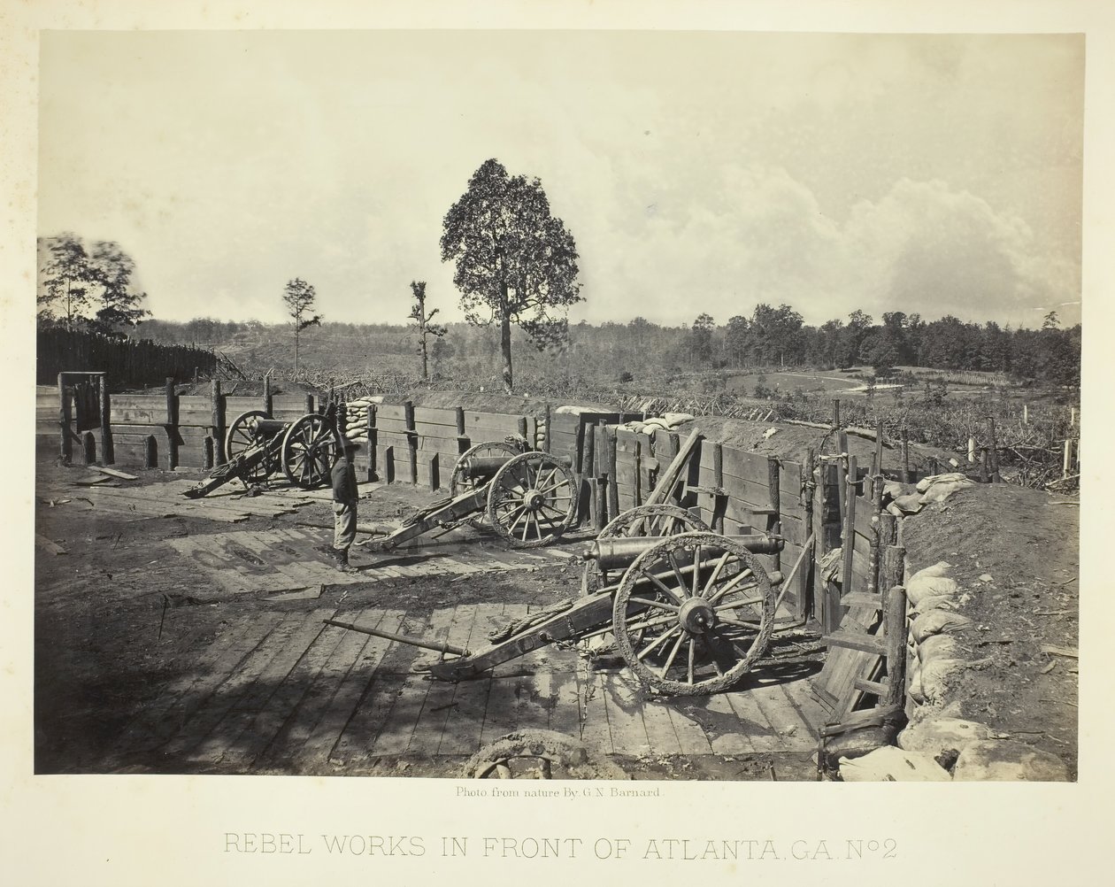 Rebel Works in Front of Atlanta, GA, nro 2, 1864. tekijältä George N. Barnard