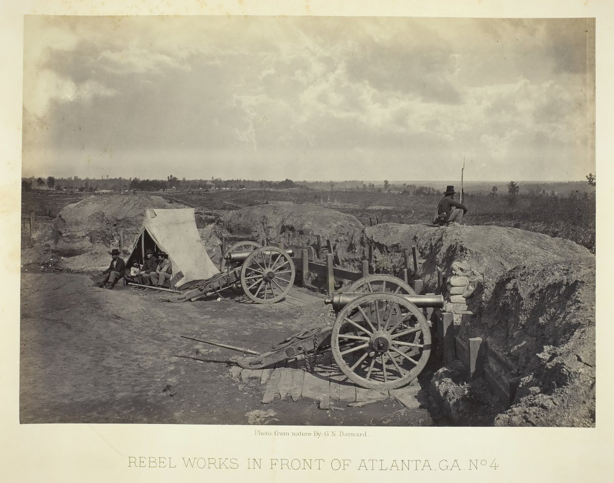 Rebel Works in Front of Atlanta, GA, nro 4, 1864. tekijältä George N. Barnard