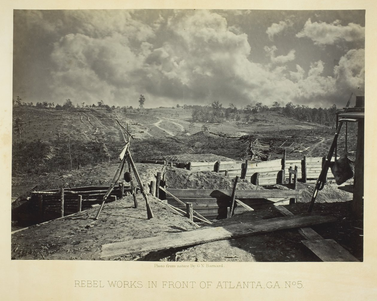 Rebel Works in Front of Atlanta, GA, No. 5, 1864. tekijältä George N. Barnard