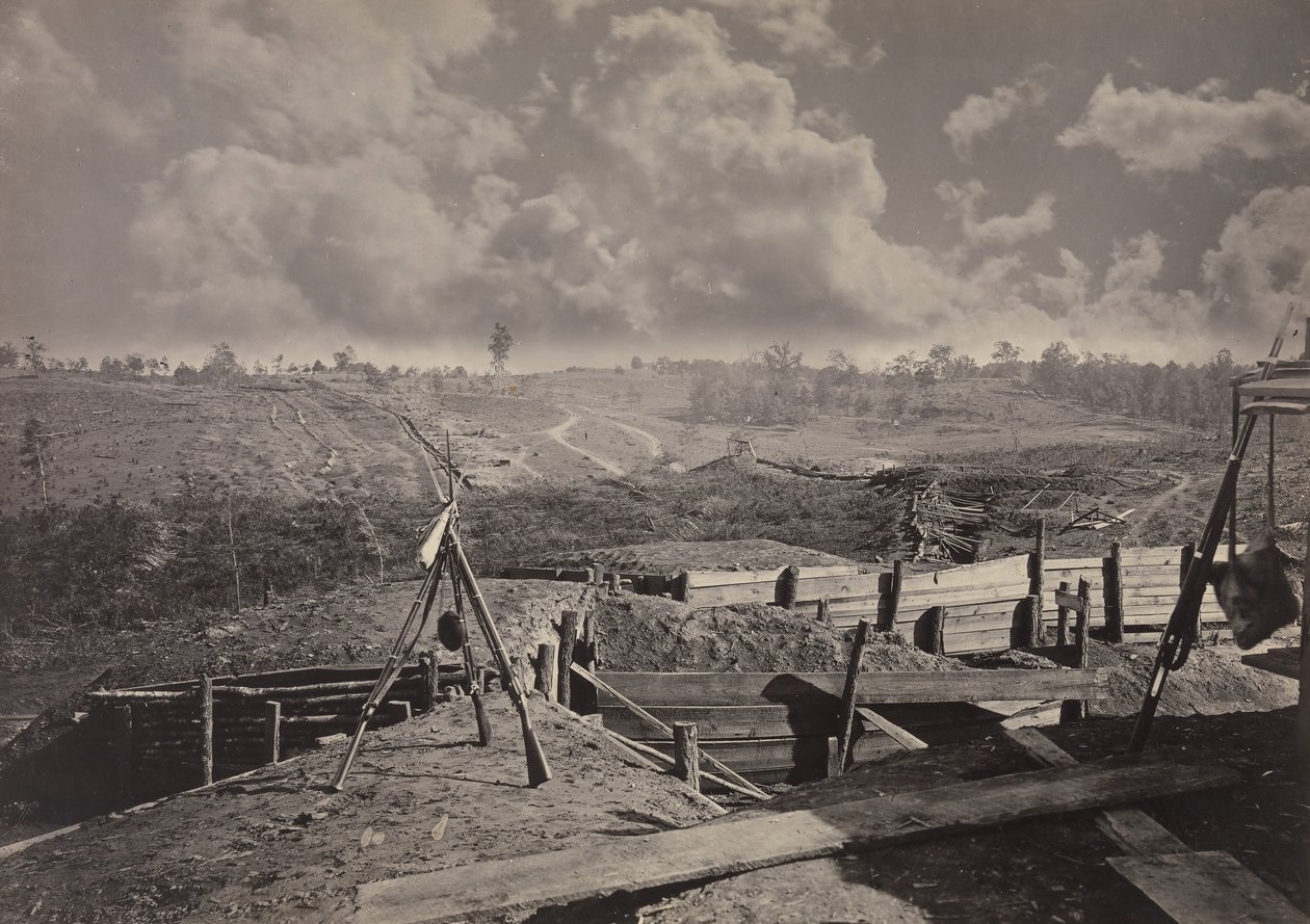 Rebel Works in Front of Atlanta, Georgia No. 5, 1860s. tekijältä George N. Barnard