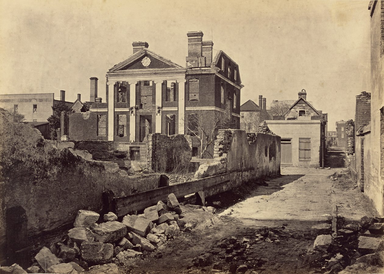 Pinckney-kartanon rauniot, Charleston, Etelä-Carolina tekijältä George N. Barnard