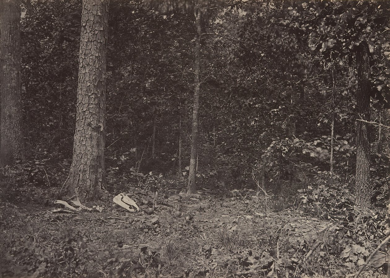 Kenraali McPhersonin kuoleman kohtaus, 1864 tai 1866. tekijältä George N. Barnard