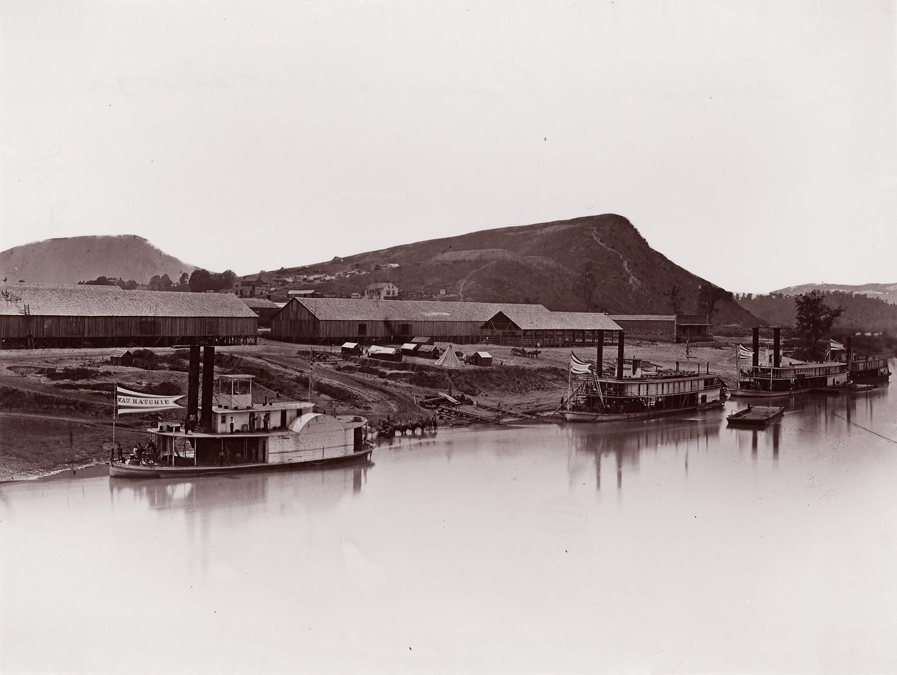 Tennessee River osoitteessa Chattanooga 81 Lookout Mountain Spur, ca. 1864. tekijältä George N. Barnard