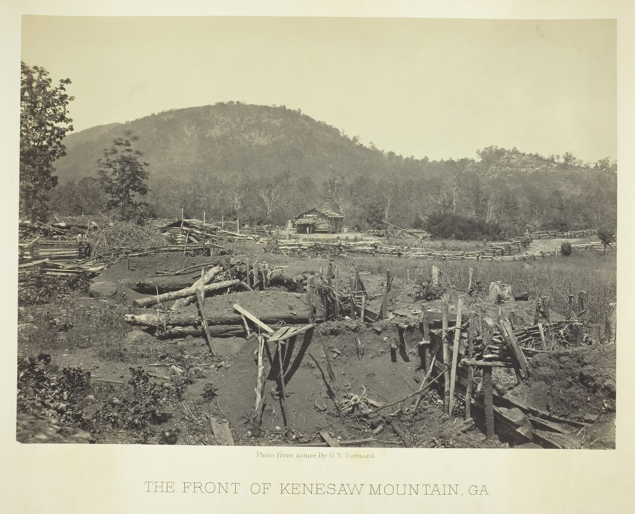 Kenesaw-vuoren rintama, GA, 1866. tekijältä George N. Barnard