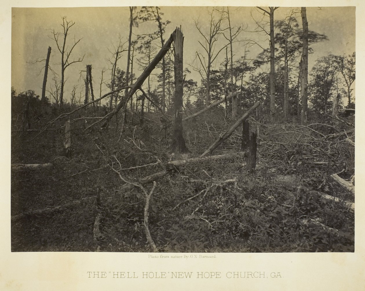 "Helvetinreikä", New Hope Church, GA tekijältä George N. Barnard