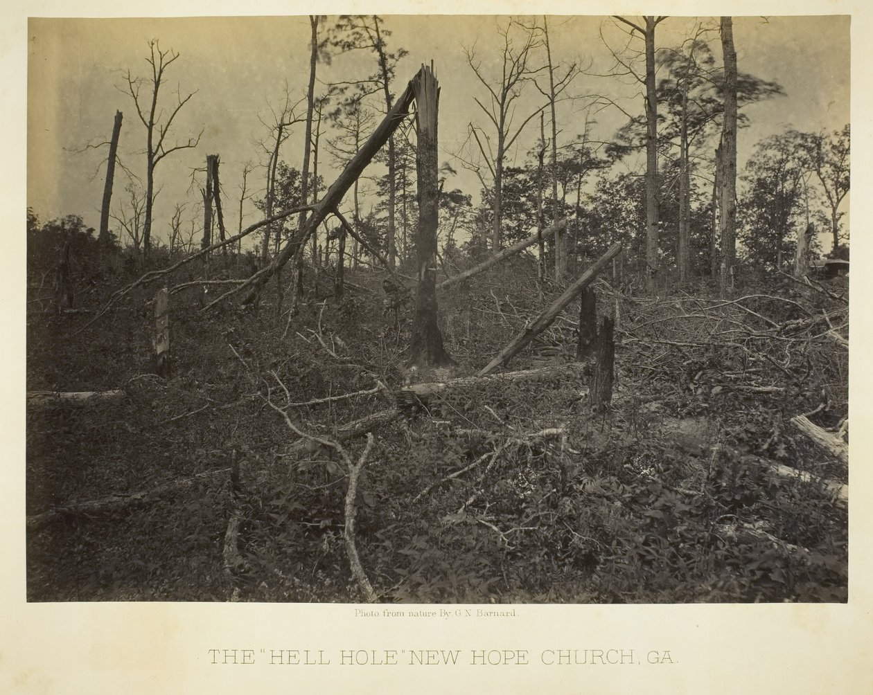 The Hell Hole, New Hope Church, GA, 1866. tekijältä George N. Barnard