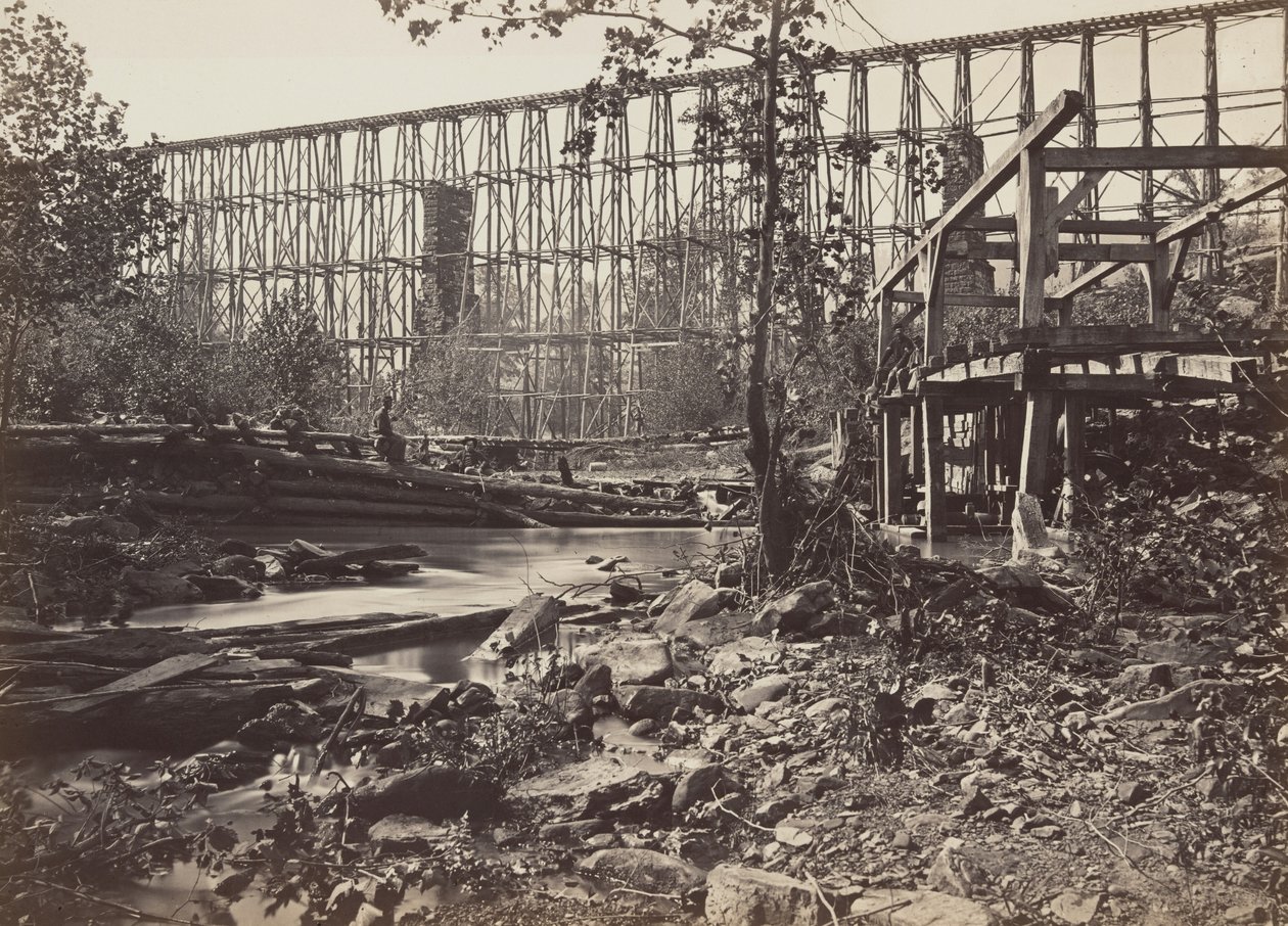 Trestle-silta Whitesidessa tekijältä George N. Barnard