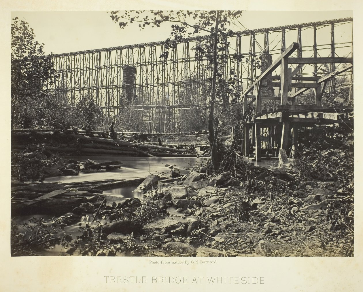 Pukkisilta Whitesidessa, 1864. tekijältä George N. Barnard