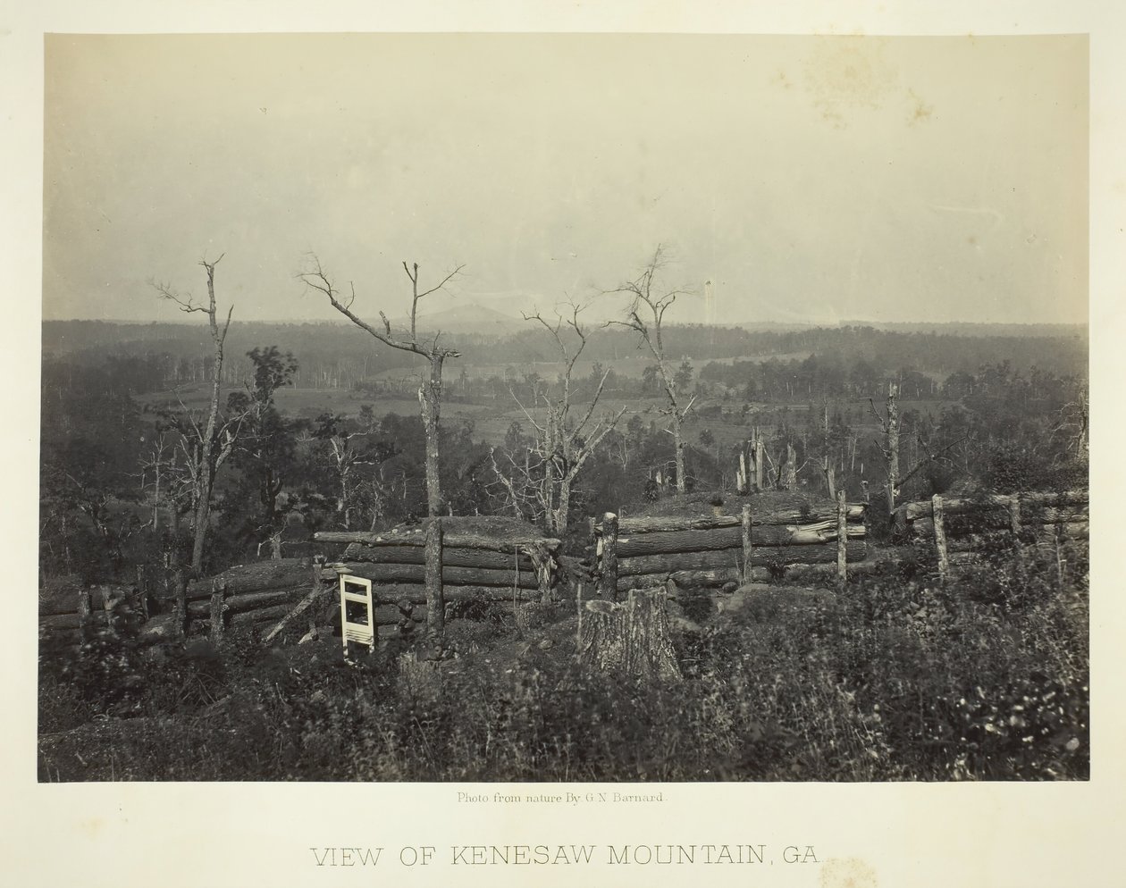 Näkymä Kenesaw-vuorelle, Ga., 1866. tekijältä George N. Barnard