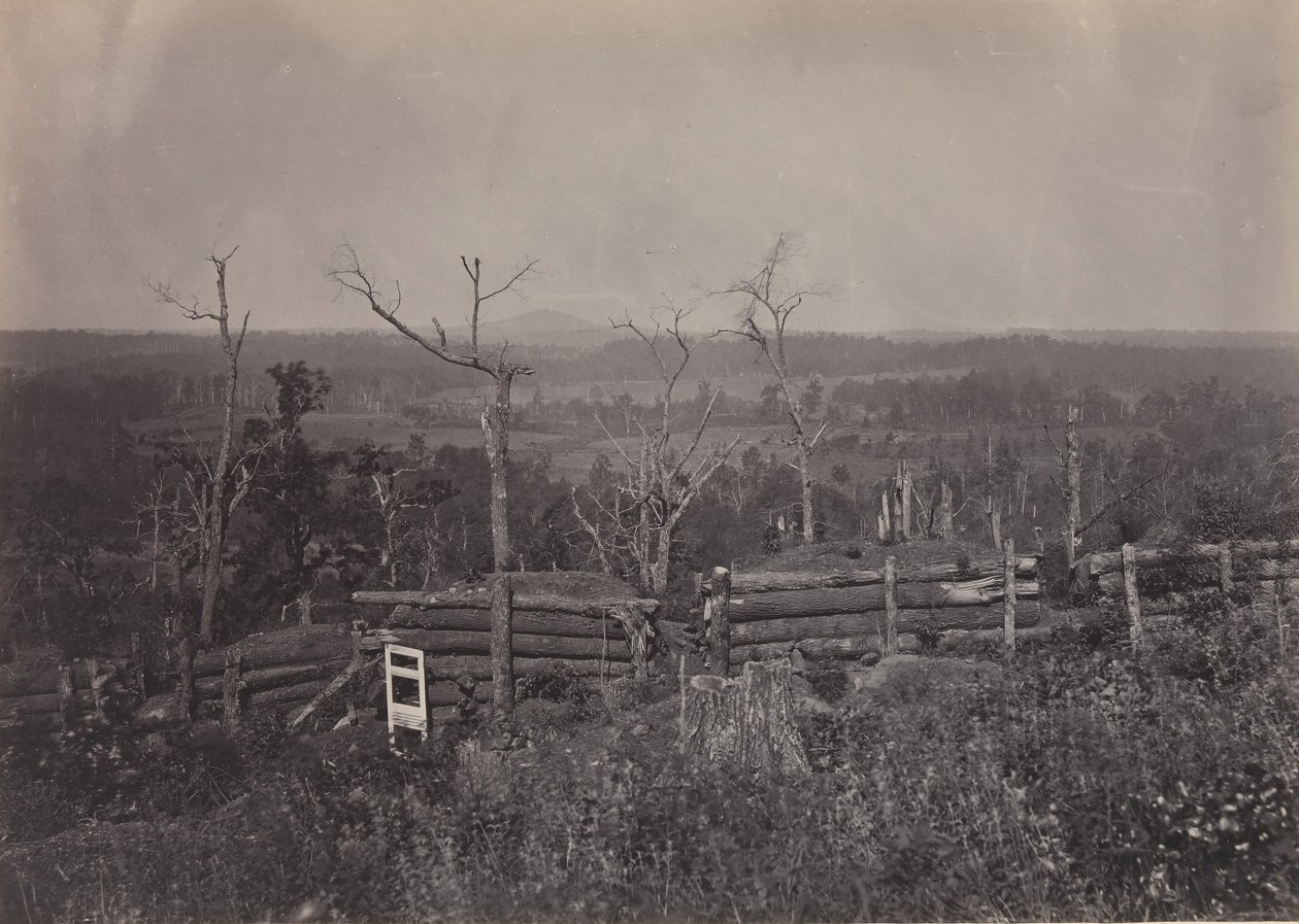 Näkymä Kenesaw-vuorelle, Georgia, 1860-luku. tekijältä George N. Barnard