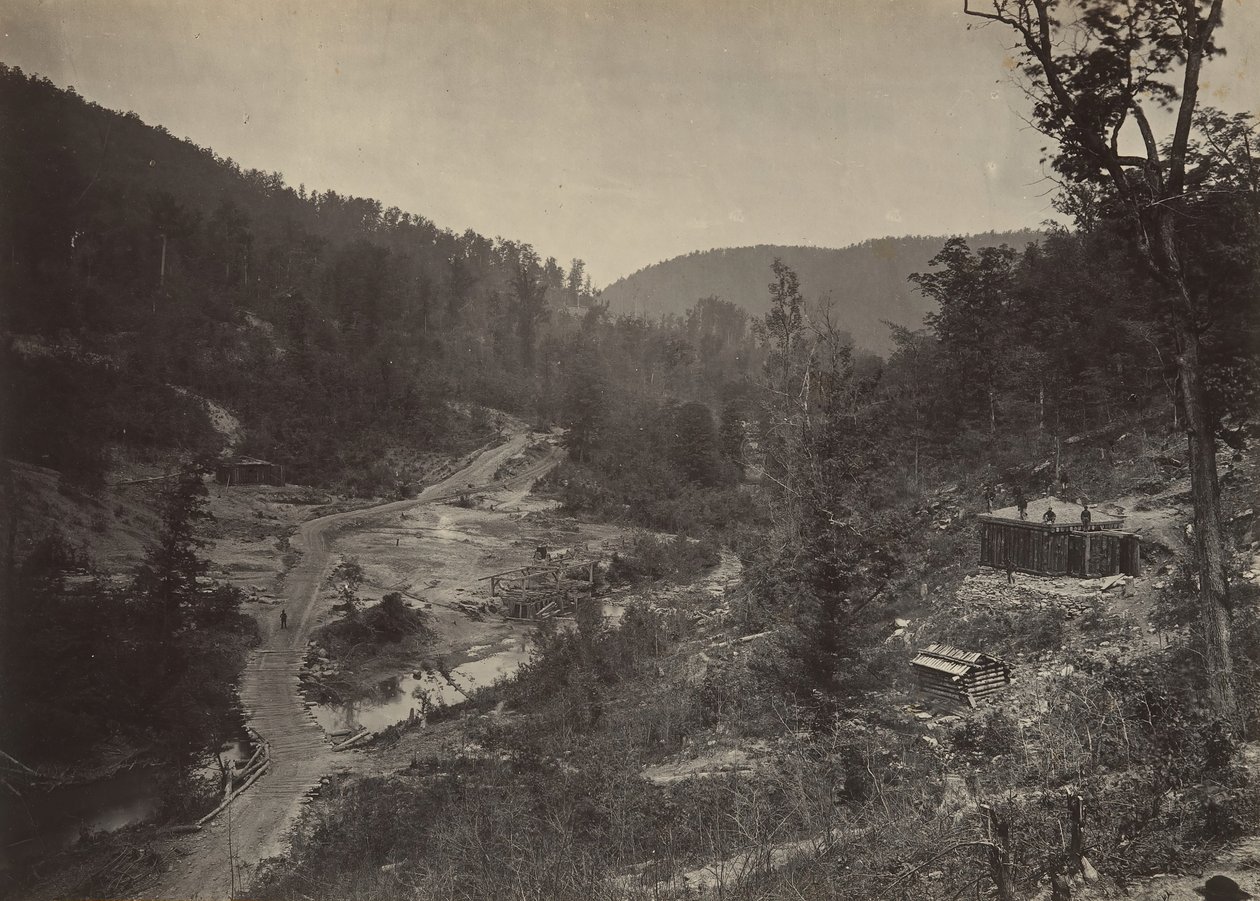 Whiteside Valley Below the Bridge, 1860-luku. tekijältä George N. Barnard