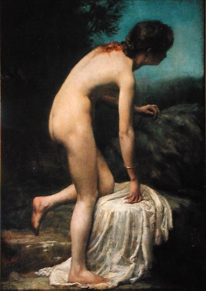 The Bather (öljy kankaalle) tekijältä George Percy Jacomb Hood
